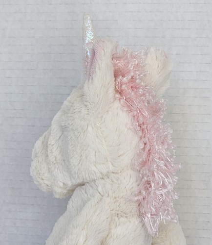 Jellycat Medium White Bashful Unicorn Plush Stuffed Toy Pink Mane 12” - Picture 6 of 10