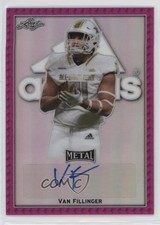 2020 Leaf Metal US Army All-American Bowl Pink 1/1 Van Fillinger Auto k4s