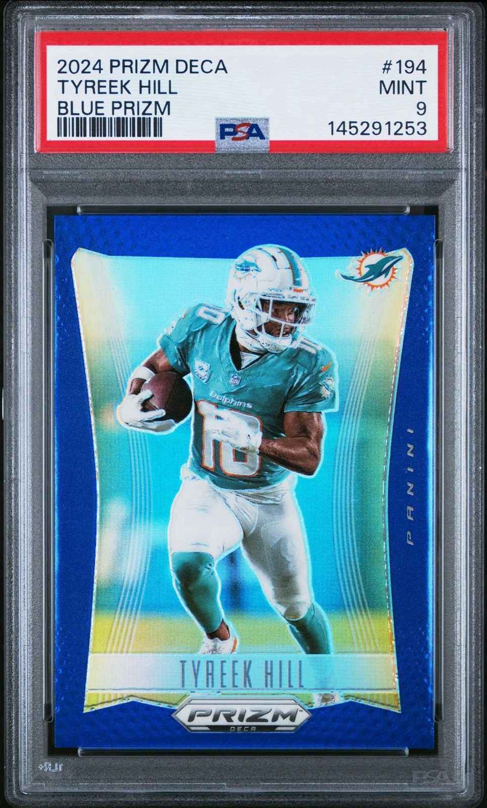 2924 Panini Prizm Deca Tyreek Hill Blue Prizm #194 /149