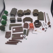 HO Scale Atlas And Faller Hunter Log Cabins LOT Trees And Various Diorama Parts
