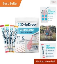 Sugar-Free Hydration Pack - 16 Electrolyte Powder Mix Sticks,  Non-GMO