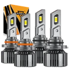 AUXBEAM F-16 PLUS 9005 9006 Combo LED Headlight Kit High Low Beam Bulb w/ Canbus