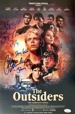 Ralph Macchio, C. Thomas Howell Signed 11x17 Outsiders JSA COA Private Signing