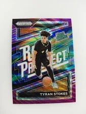 2024 Panini Prizm Draft Picks Rated Prospect Tyran Stokes #8 Purple Wave