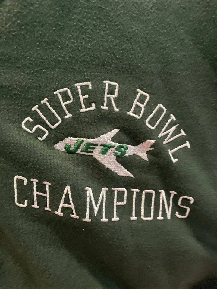 Suéter Universitario New York Jets REEBOK Super Bowl 3 Champions Verde Talla XXL Foto 2 de 4