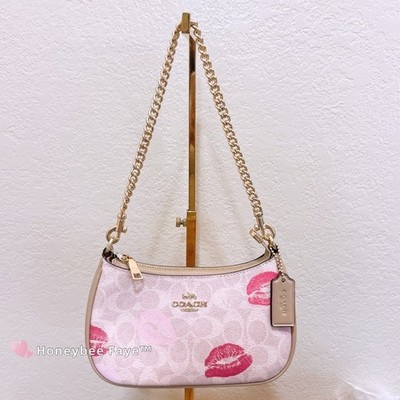 NWT Coach Teri Mini Crossbody Bag With Lips Print CZ943 (Sand