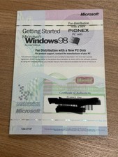 Microsoft Windows 98 Second Edition Pionex Getting Started CD Manual - no CD