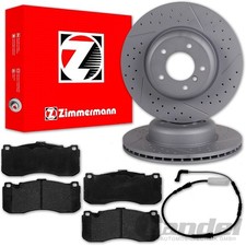 Zimmermann BREMSSCHEIBEN + BEL�GE VORNE passend f�r BMW 1er E81 E82 E87 E88