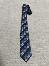 Versa Milan Tie Blue Geometric Print