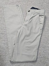 Crown Ivy Motion Flex 14S Boys Khaki Stretch Twill Flat Front Chino Pants READ