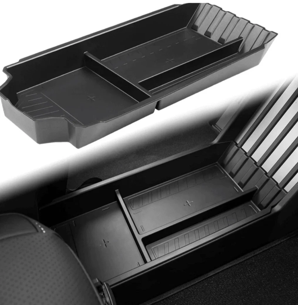 TPE Center Console Lower Tray Organizer Box for Tesla Cybertruck