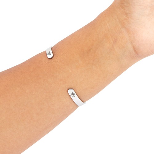 Inspirational Engraved Silver Bracelet Wrist Cuff for Women Motivation Gifts - Picture 7 of 9