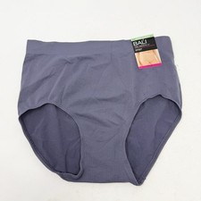BALI One Smooth U All Around Smoothing Gray Brief Panty Underwear Womens XL 8
