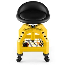 Rolling Seat Mechanic Stool Chair w/ Tool Tray 4 Universal Wheels for Factory
