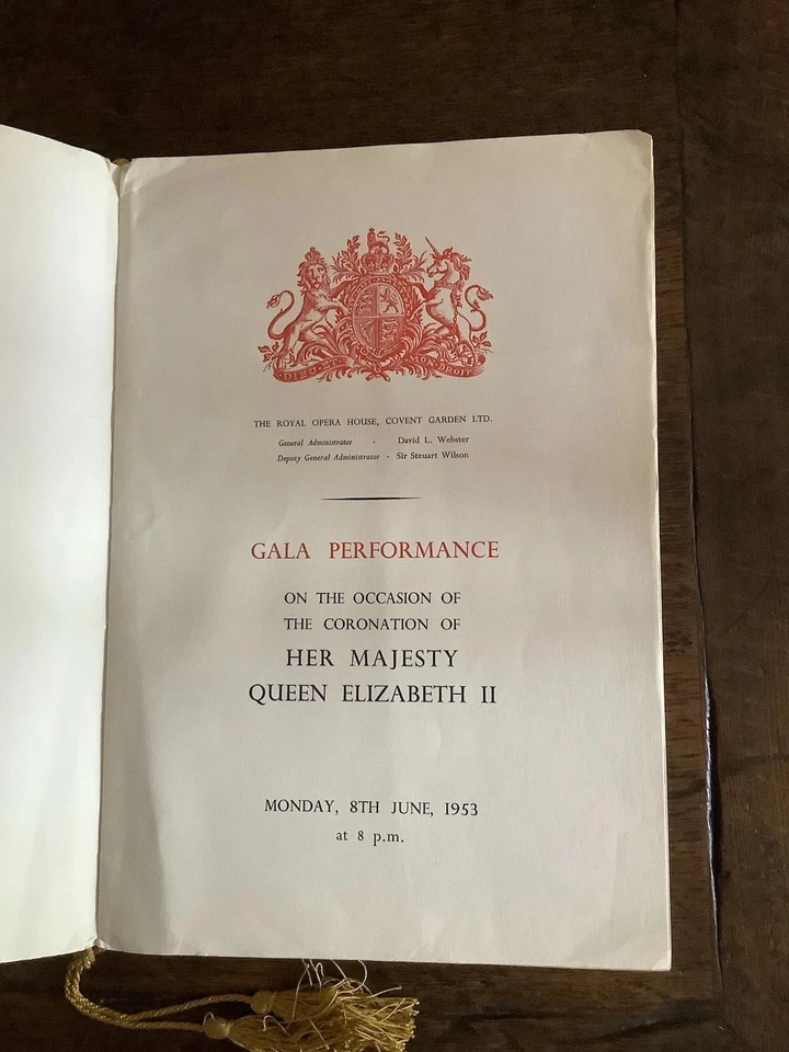 Programme Royal Opera House Gala Performance  Coronation Queen Elizabeth 1953 - Image 2 of 4