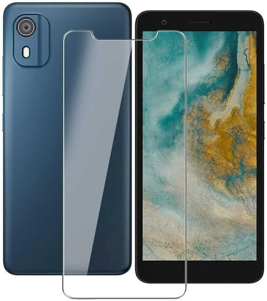 PIXFAB For Nokia C02 Clear Gorilla Tempered Glass Screen Guard Protector 9H Hardness