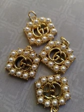 Lot of 4 Gucci  Gold  tone 22mm  Zipper Pull 