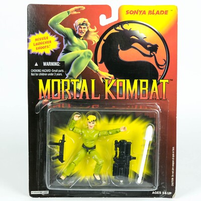 Vintage MOC 1994 Hasbro Mortal Kombat Actionfigur - Sonya Blade