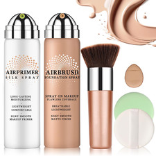 Airbrush Foundation Makeup with Primer,Breathable Blendable Foundation Full Cove