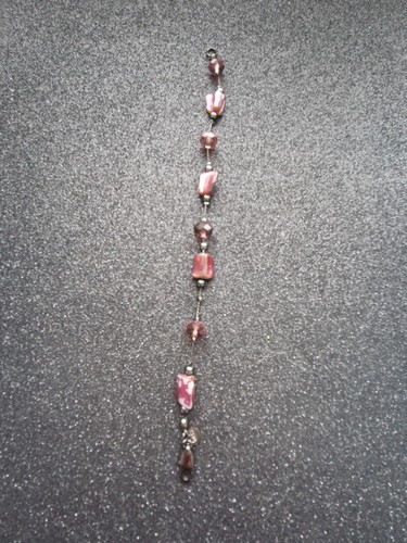 Beautiful M & S Black And Purple Tone Beaded Bracelet - Picture 9 of 10
