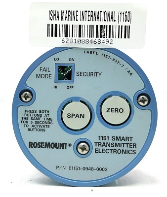 Rosemount 1151 Smart Sender Elektronik 01151-0948-0002