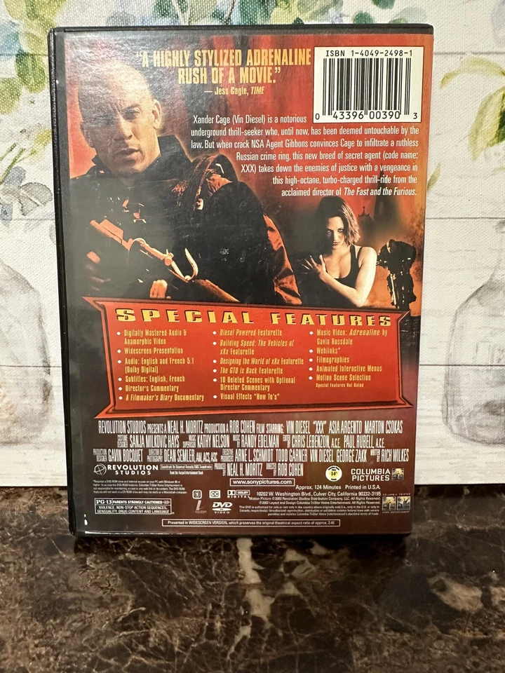 xXx DVD (widescreen Special Ed) Like New Never Used Excellent Condition - Image 2 of 4