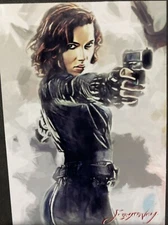 The Black Widow #3 Art Card Limited Numbered xx/50 Edward Vela Signed 2020.