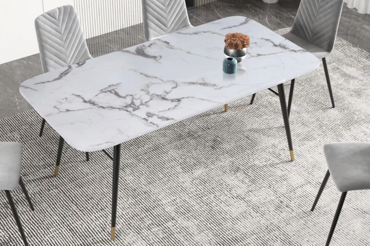 Marble and glass table outlet