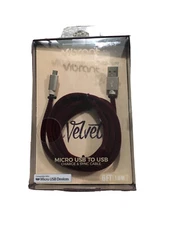 Vibrant Velvet Micro Usb To Usb 6ft Charger Cable