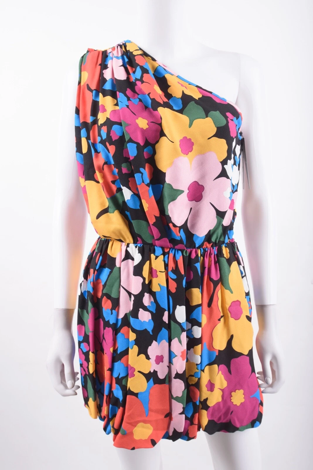 SAINT LAURENT (YSL) Saint Laurent Paris mini abito donna floreale monospalla multicolore EU 38 US 6