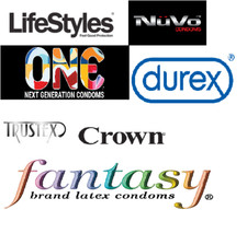 Lifestyles, Trustex, One, Crown, NuVo, Fantasy,  Durex - BOXED - 20 Condoms