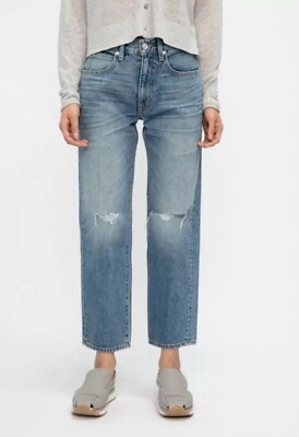 NWT SLVRLAKE Sophie Crop Straight Leg Jeans in Badlands Size 28