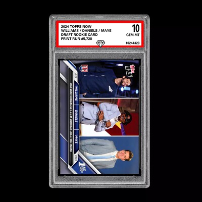 2024 TOPPS NOW #DTRIP CALEB WILLIAMS/DRAKE MAYE/JAYDEN DANIELS GRADED 10