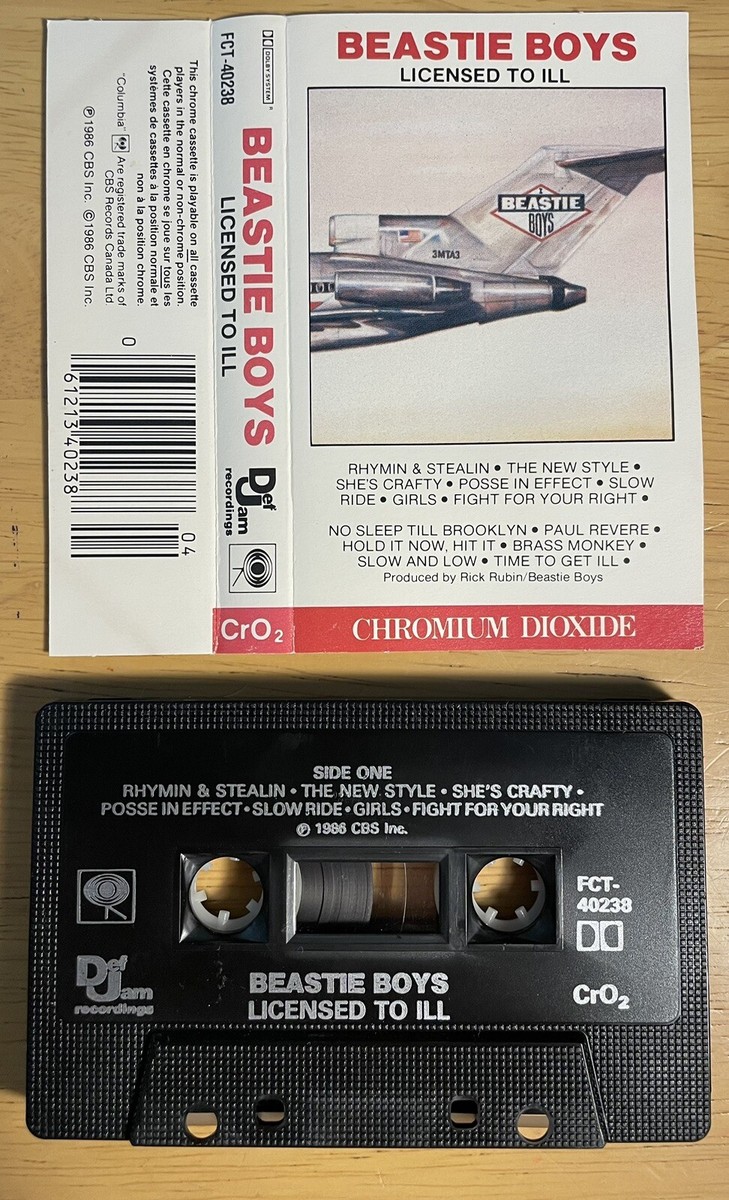 Beastie Boys Licensed to ill cassette Tape Canadian Release Beastie Boys Licensed to ill cassette Tape Canadian Release