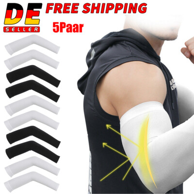 5 Paar Kühlarm Ärmel UV-Schutz Ärmel Sonnenschutz Outdoor Sport Basketball Golf