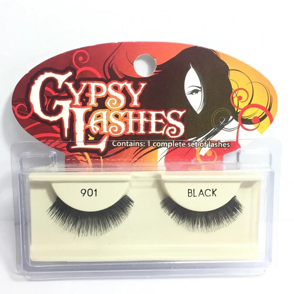 (PAQUETE DE 4) Pestañas Gitanas # 91 / 901 Negro Foto 3 de 3