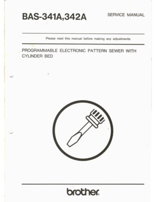 Brother BAS-341A BAS-342A Sewing Machine Service Manual