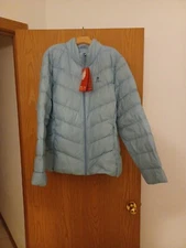 Womens Camel Crown Down Filled Jacket.  Light Blue Size XXXL.