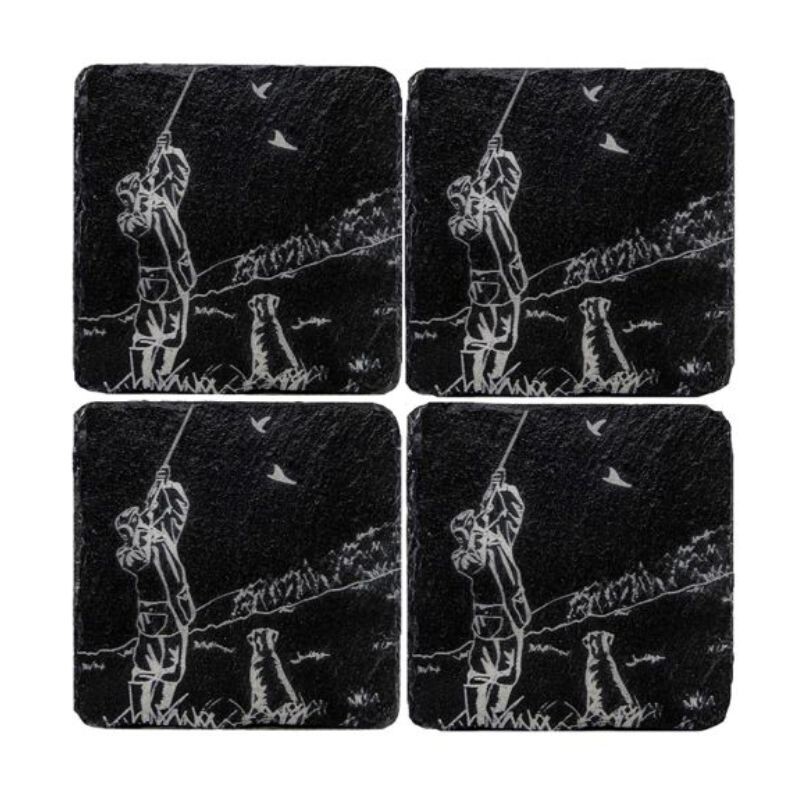 Shooting Slate Coasters (Set of 4) by The Just Slate Company
