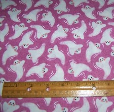 1 yd MODA Hey Boo WHITE GHOSTS on PURPLE HAZE 100 Cotton Fabric HALLOWEEN