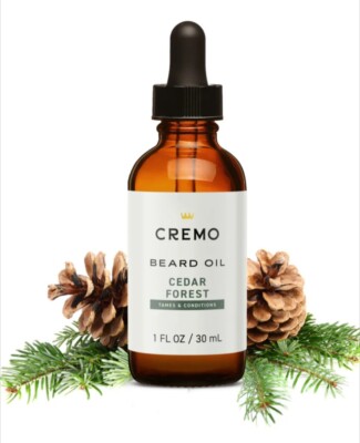 Cremo Revitalizing Beard Oil Cedar Forest Hydrates Soften Soothes Beard 1 Oz New