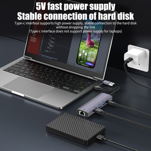 USB C to Ethernet Adapter Type-C USB 3.0 to RJ45 Network LAN 1G Gigabit 1000Mbps - Picture 12 of 12