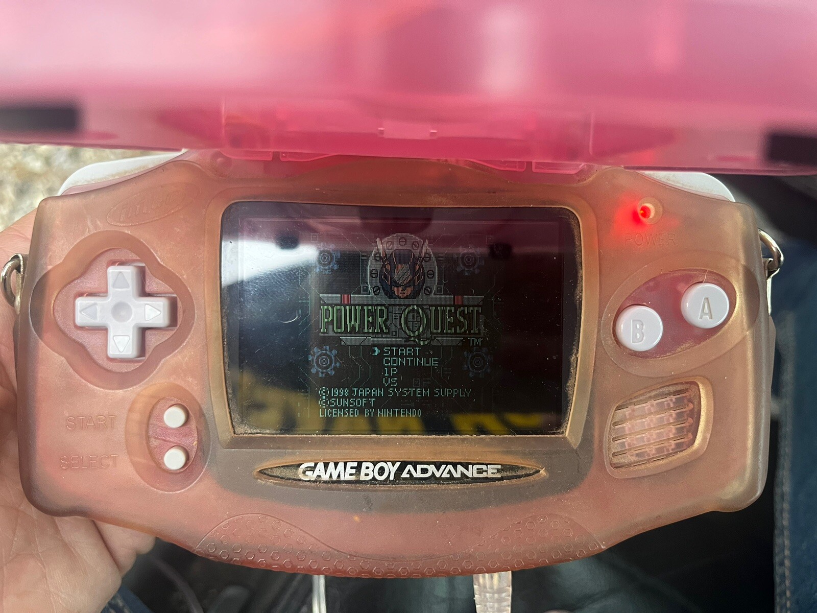 Nintendo Game Boy Advance GBA Fuchsia Pink Tested Works W/4 Game Bundle