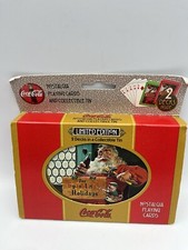 NOS Nostalgia Christmas Santa Claus Playing Card Set Of 2 Decks In Original Tin