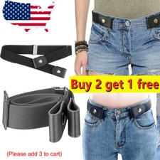 Men Women Buckle-free Elastic Invisible Waist Belt for Jeans No Bulge Hassle