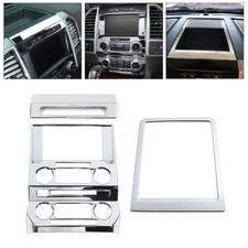 3x Center Console Dashboard Panel Trim Decor Cover For Ford F150 2015-20 Chrome