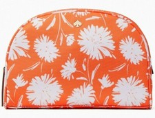 Kate Spade Jae Orange Floral Medium Dome Cosmetic Case Pouch WLR00584 NWT 79