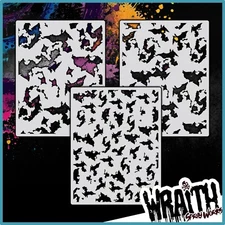 Urban Camo Set #1 - Reusable Airbrush Stencil Template
