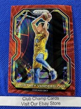 2021 #10 Courtney Vandersloot WNBA Panini Prizm Basketball Ruby Wave Prizm Sky