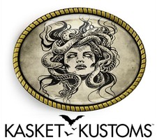 Medusa Belt Buckle - Greek Mythological Monster Handmade Buckle - 16